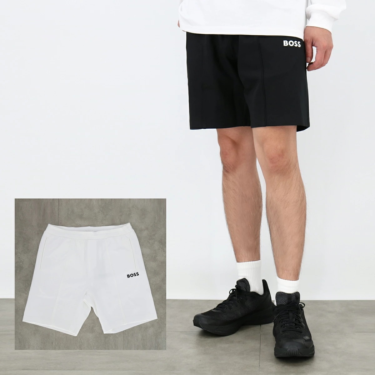 メンズ ショートパンツ 50537819 ロゴハーフパンツ ロゴ 短パン スポーツショーツ ゴルフパンツ ブランド