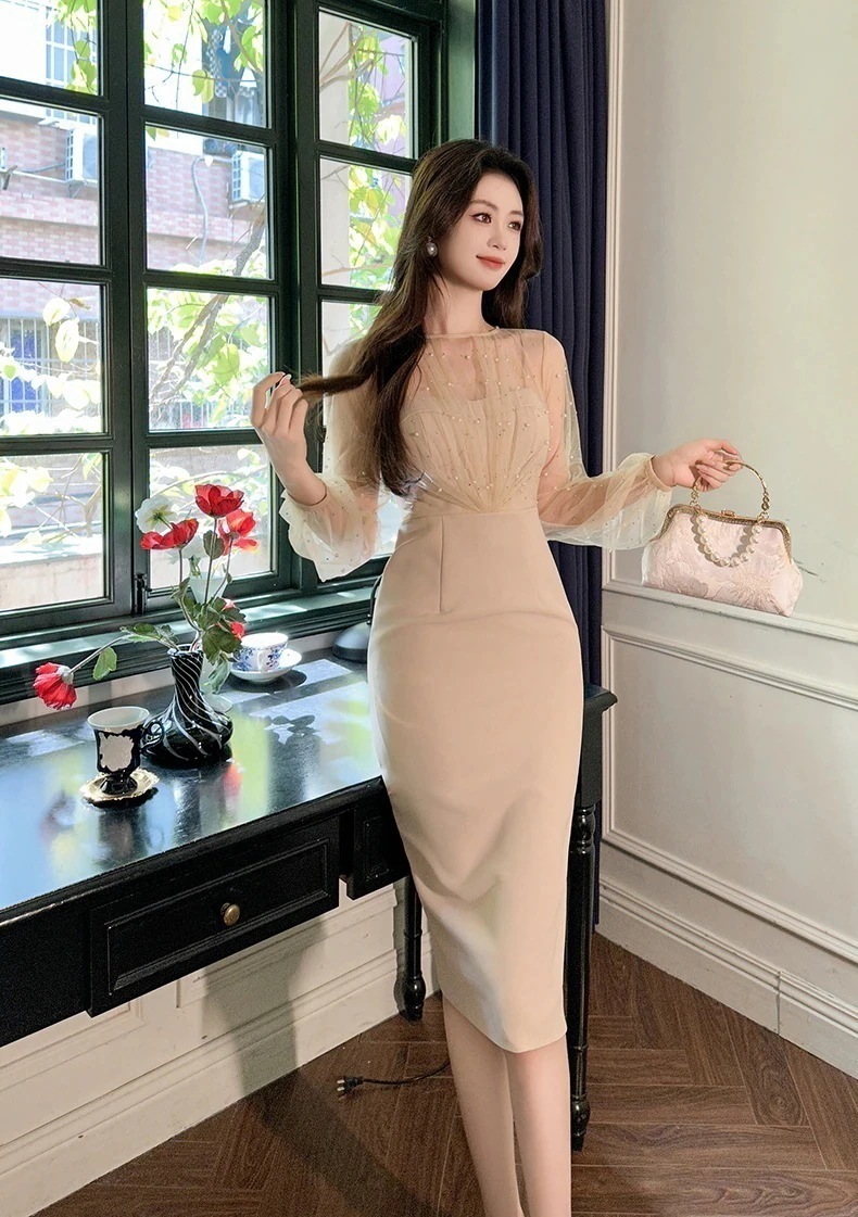 2025 タイトスカート 体型カバー 切り替え /パーティードレス/二次会ワンピース/フォーマルワンピース/成人式/卒業式/披露宴/同窓会 ワンピースワンピースドレスドレス