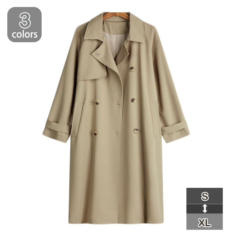 レディース トレンチコート レディースコート ロングアウター ジャケット 秋服 春 秋 オフィス カジュアル 無地 おしゃれ 着痩せ アウター 可愛い ファッション 学生 通勤 エレガント 卒業式 入