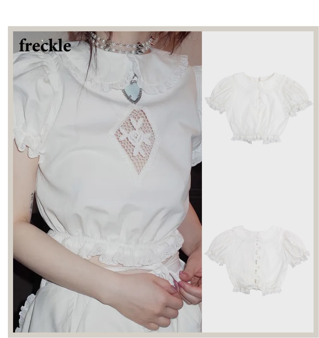 rose cropped blouse