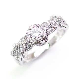 (Brand アニーベル) Pt ダイヤモンドデザインリング（婚約指輪エンゲージリング）楽ギフ_包装02P26Mar16