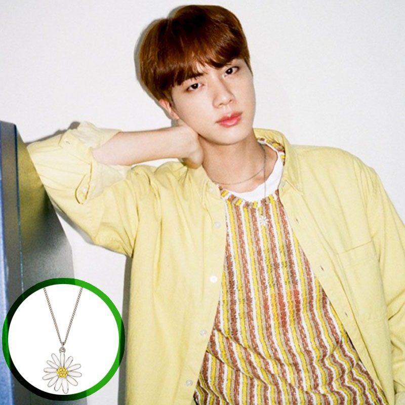 BTS ジン ジミン テテ 着用 ビンテージデイジーネックレス