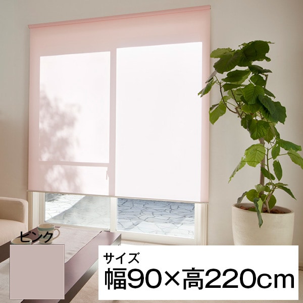 立川機工 ティオリオ ロールスクリーン 遮光2級 90220 ピンク メーカー直送 7,661円