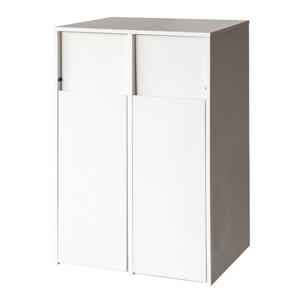 宮武製作所 602100010 2分別キャスターボックス DB-F2100 ホワイト メーカー直送ゴミ箱