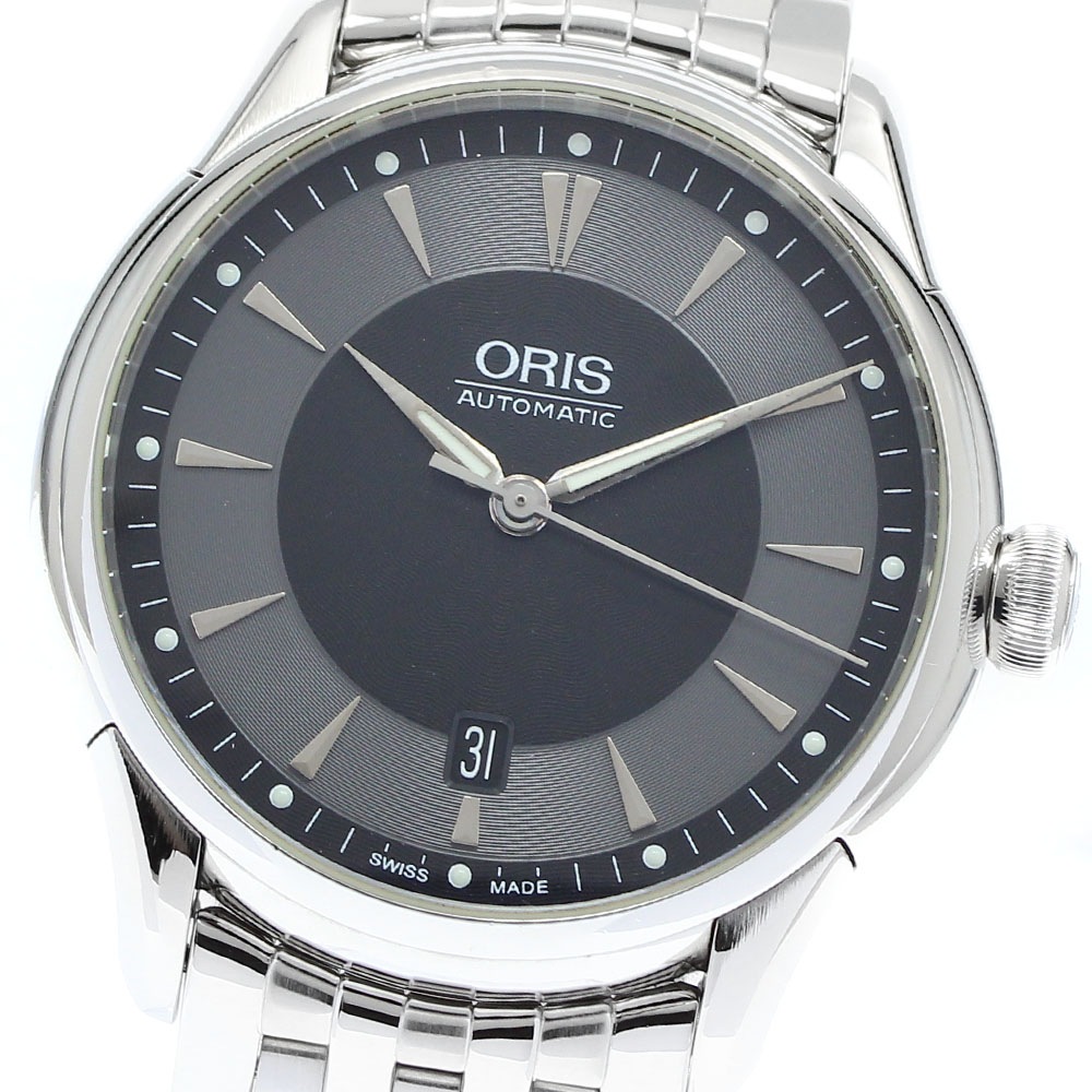 オリス ORIS 7591 アートリエ デイト 自動巻き メンズ _907581【中古】