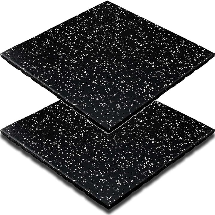 ジム マット トレーニング フィットネス フロア 床(2枚, 50cmx50cm 20mm厚)