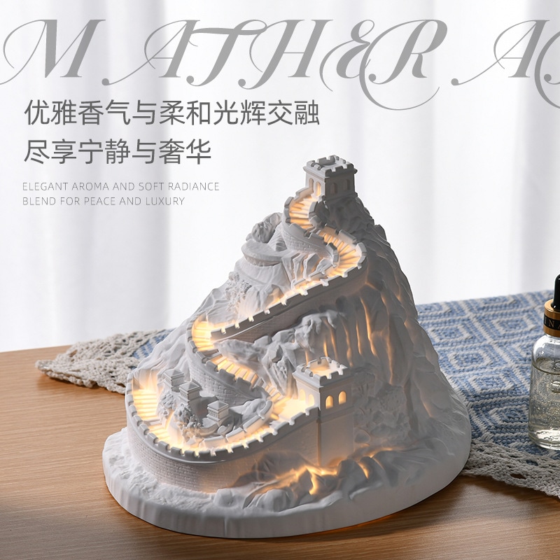 文創長城アロマ小夜灯ブルートゥース音響寝室オフィスデスクトップアロマ置物工芸品お土産