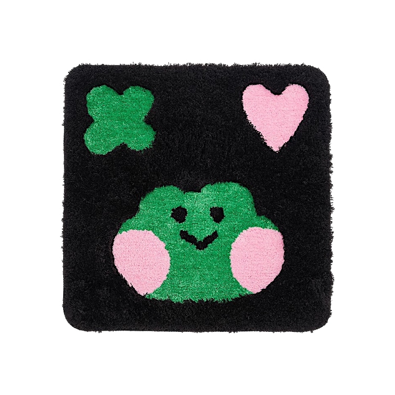 [ミニニxDRP] レニニ コージー スクエアマット 45x45cm マット ポイントマット 玄関マット ふわふわタッチ 滑り止め付き 韓国インテリア 韓国ライフスタイル