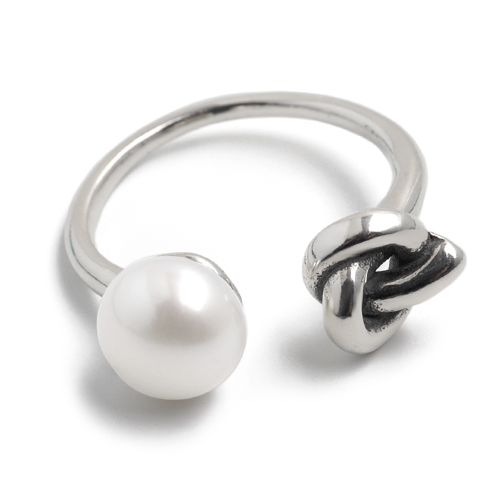 925 パールリング ノット ねじり [cr033]