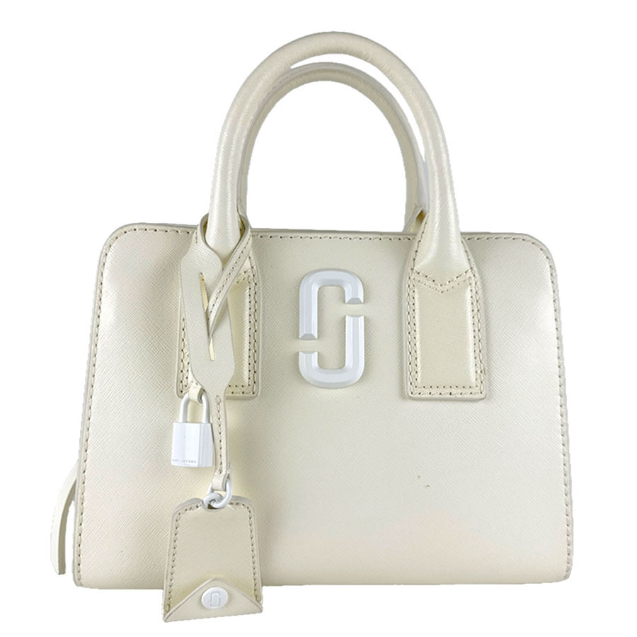 マークジェイコブス MARC JACOBS ハンドバッグ ショルダーバッグ THE LITTLE BIG SHOT レザー アイボリー レディース z8701