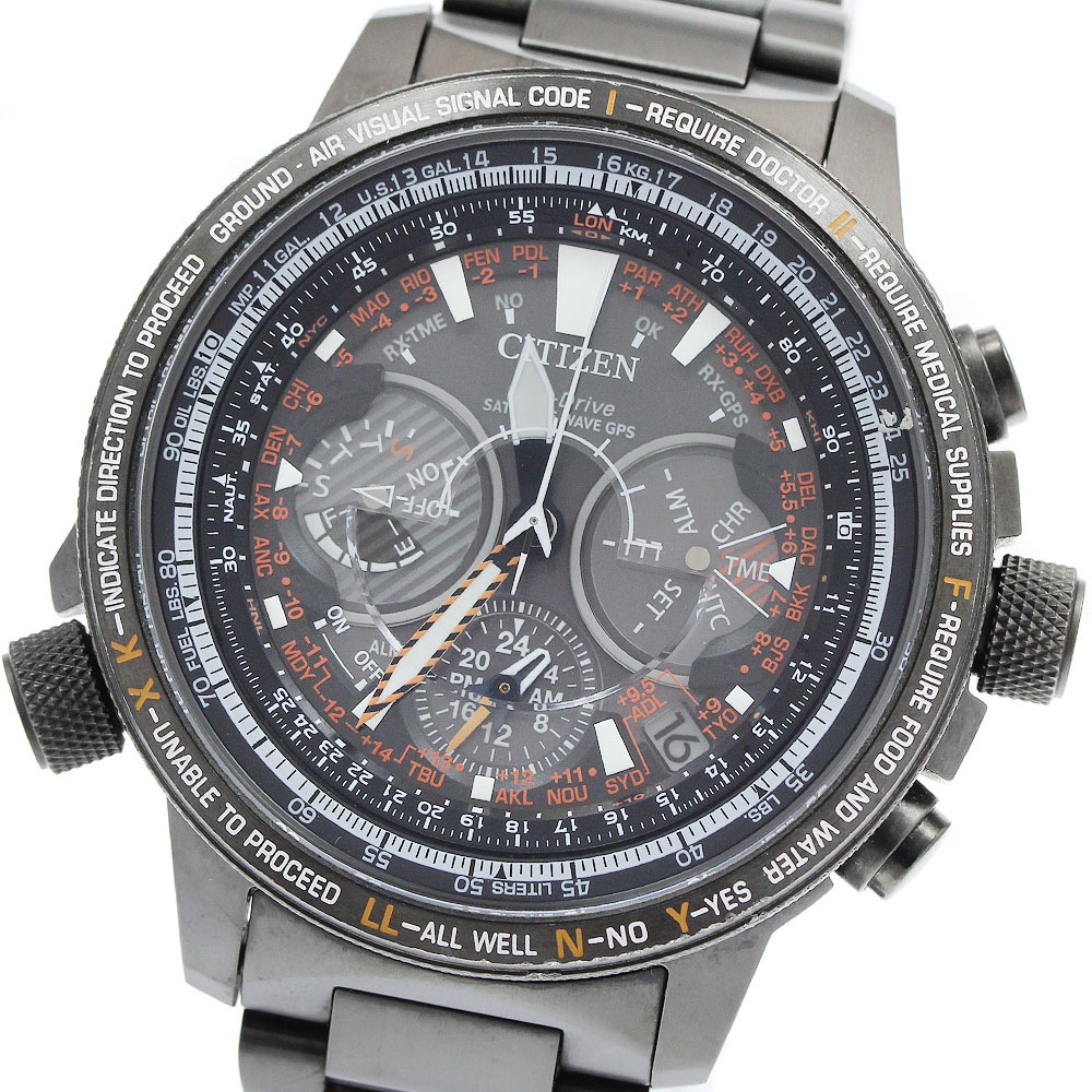 シチズン CITIZEN F990-T025498/CC7015-55E プロマスター 30周年記念 GPS 世界限定1989本 ソーラー電波 メンズ 良品 保証書付き_960336【中古】