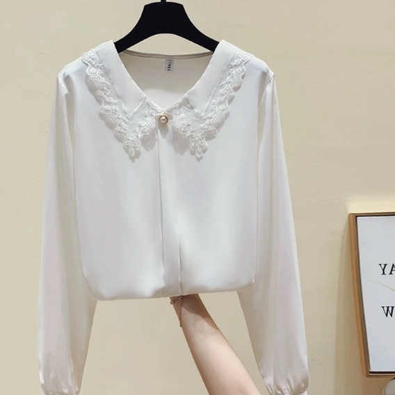 トップス シャツ 袖付き 長袖 角襟 前開き かわいい 大人可愛い きれいめ シンプル カジュアル 大人 上品 おしゃれ かっこいい 大人女子 こなれ感 メンズライク ボーイッシュ クール 個性的