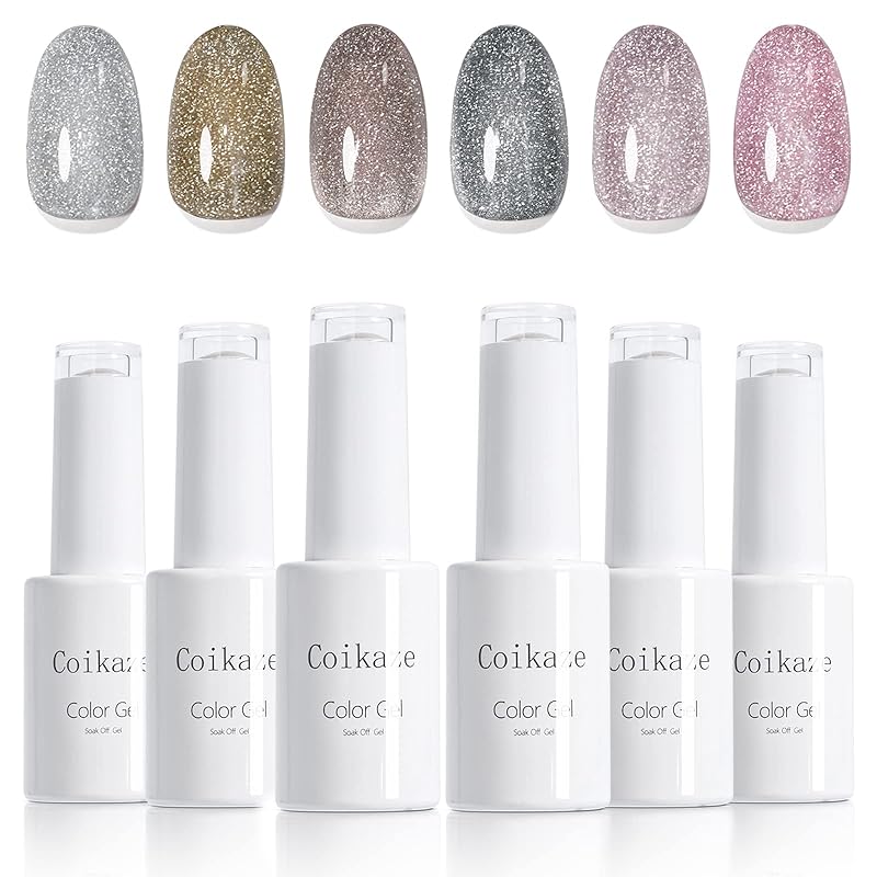 ジェルネイル フラッシュネイル Coikaze カラージェル セット ジェルネイル カラー カラージェル ラメ入りジェル 眩しいキラキラ感 フラッシュグリッタージェル 6色 UVLED対応