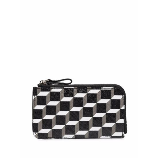 PIERRE HARDY Men Wallet SW02 WALLET CAN BKWBK BLACK WHITE