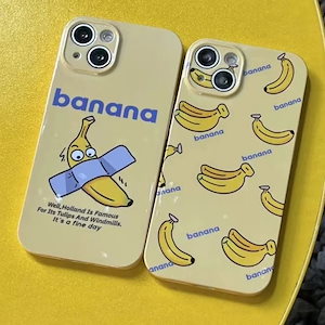 韓国バナナカップルシンプルかわいい携帯ケースiPhone14ケースiPhone13ケースiPhone13ProケースiPhone12ケースiPhone11ケースiPhone14Proケーススマホケース