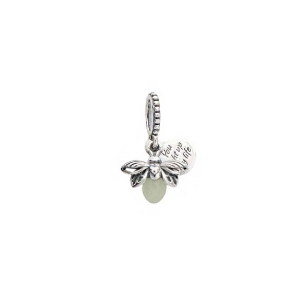 Moments Glow-in-the-dark Firefly Dangle Charm チャーム 799352c01 レディース ホワイト 発光時：グリーン