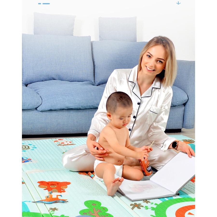 プレイマット 軽量 防水 両面使用可 滑り止め 折りたたみ 赤ちゃん クッションマット 低反発買い占め中 防音 ベビーマット リバーシブル 防寒 新生児 遊べる