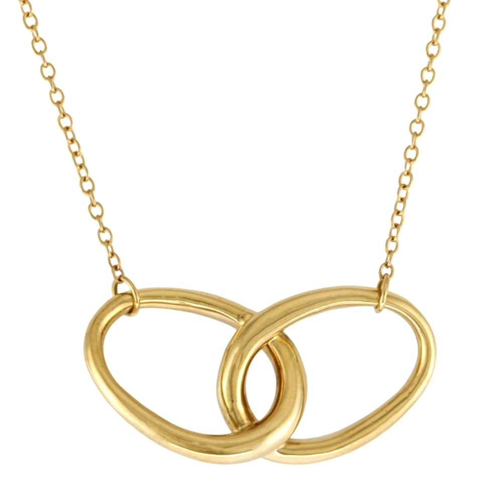 ティファニー ダブルループ ネックレス 18金 K18イエローゴールド TIFFANY&Co. 中古 美品