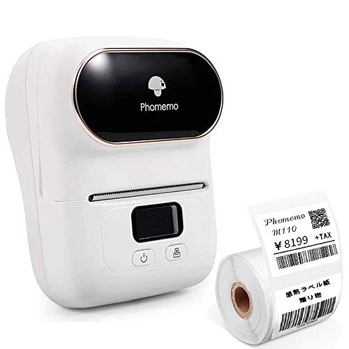 色:ホワイト サイズ:本体+40*30mmラベル「サンプル」 Phomemo M110 感熱ラベルラ