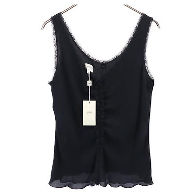 ARMANI COLLEZIONI - アルマーニコレッツォーニ シルク タンクトップ 44 ブラック系 ARMANI COLLEZIONI カットソー バックジップ レディース Qoo10] アルマーニ コレツィオーニ シルク タンクトップ 44