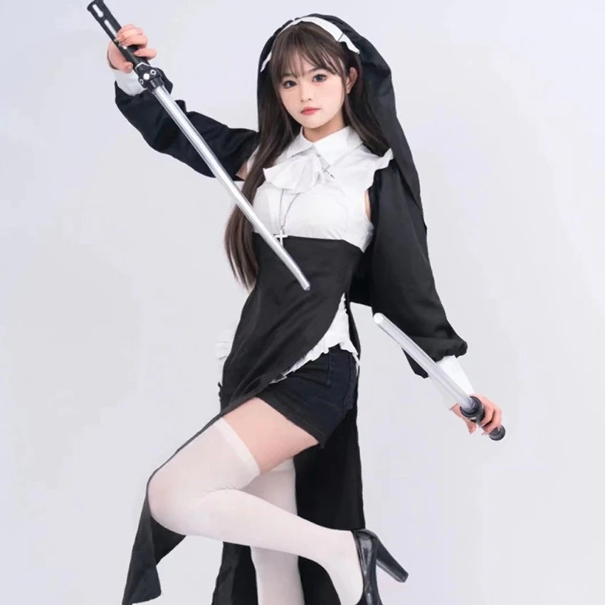 ハロウィンのシスター服 コスプレセクシー 制服 大人 小悪魔 コスチュームコスプレアニメコスプレ衣装 聖女 メイド 仮装