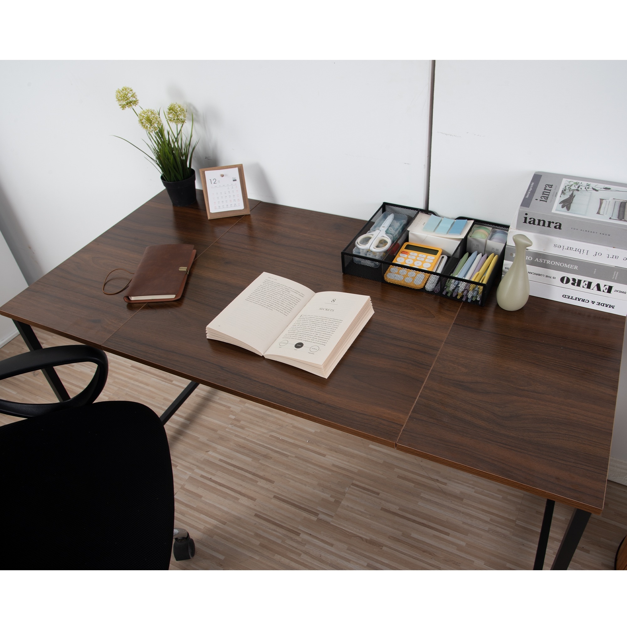 【当日発送&送·料·無·料】【2個セット】【ダークブラウン】パソコンデスク シンプル ワークデスク 極簡易デスク 机-331 木製