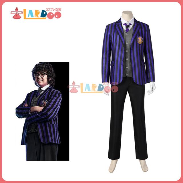 新タイプ追加 激安販売 ウェンズデー ユージン・オティンガー Eugene Otinger ネバーモア・アカデミー ユニフォーム コスプレ コスチューム[5059]