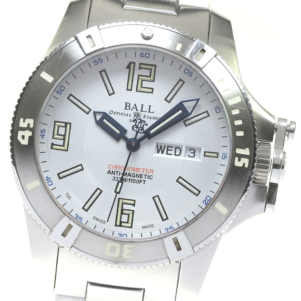 ボールウォッチ BALLWATCH DM2036A-SCAJ-WH エンジニア ハイドロカーボン スペースマスター デイデイト 自動巻き メンズ 保証書付き_839717【中古】