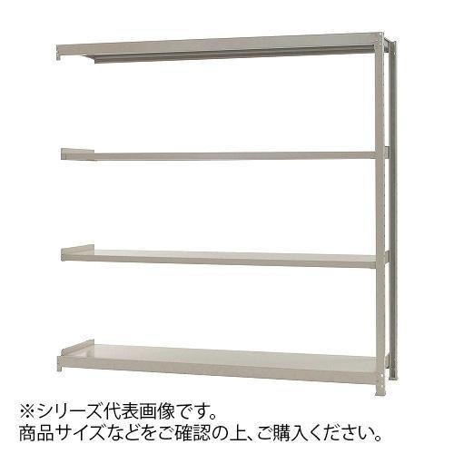 軽中量ラック　耐荷重200kgタイプ　連結　間口1800奥行450高さ2400mm　4段　アイボリー