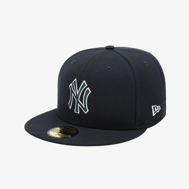 MLB ニューヨーク ヤンキース ベーシック アウトライン フィテッドキャップ ネイビー 14881541