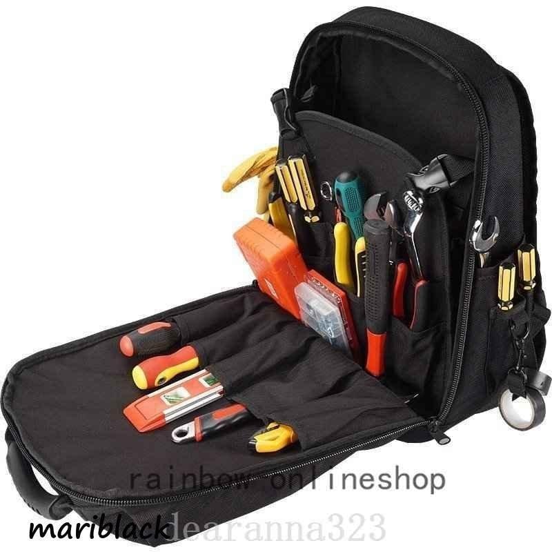 新しいデザイン！ツールバッグ工具リュックリュックサックバックパック底部補強作業カバン作業用バッグ大容量持ち運びやすい工具収納耐摩耗工具整理