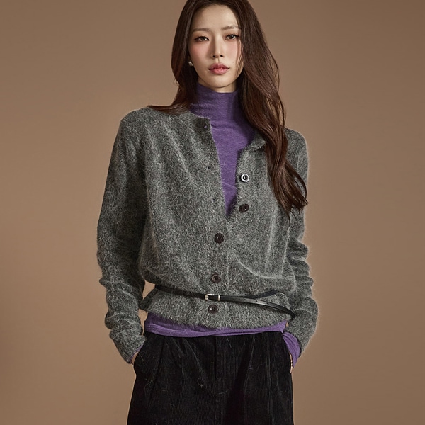 J2484 ラウンドネック カーディガン