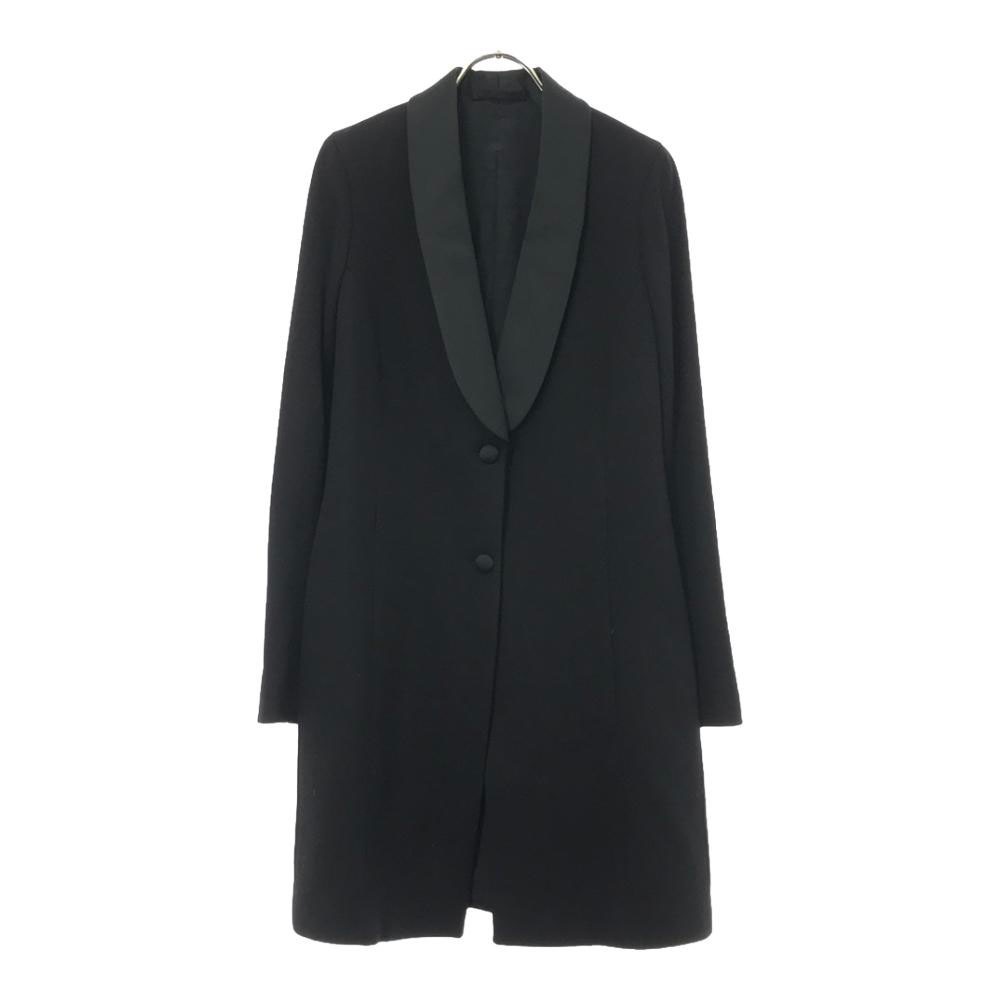 未使用 イタリア製 ウールブレンド チェスターコート 36 ブラック ブートニエール付き タグ付き レディース