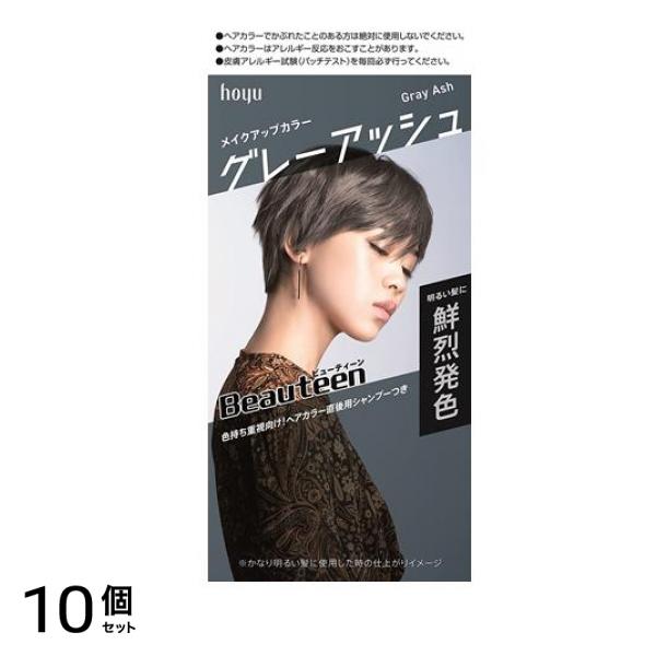 ビューティーン メイクアップカラー グレーアッシュ [1剤40g+2剤88mL+シャンプー12mL+美容液5mL] 1組入 10個セット