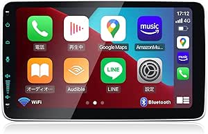 ディスプレイオーディオ 10インチ 2din Android カーナビ 4コア 4GB+64GB大容量 ワイヤレスCarPlay&Android Auto対応 ミラーリング WiFiでYouTube等