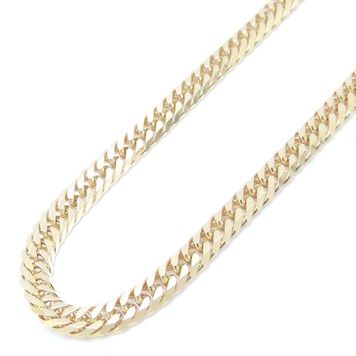 喜平ネックレス K18YG イエローゴールド 6面 ダブル 50.5cm 20.9g/76104【中古】