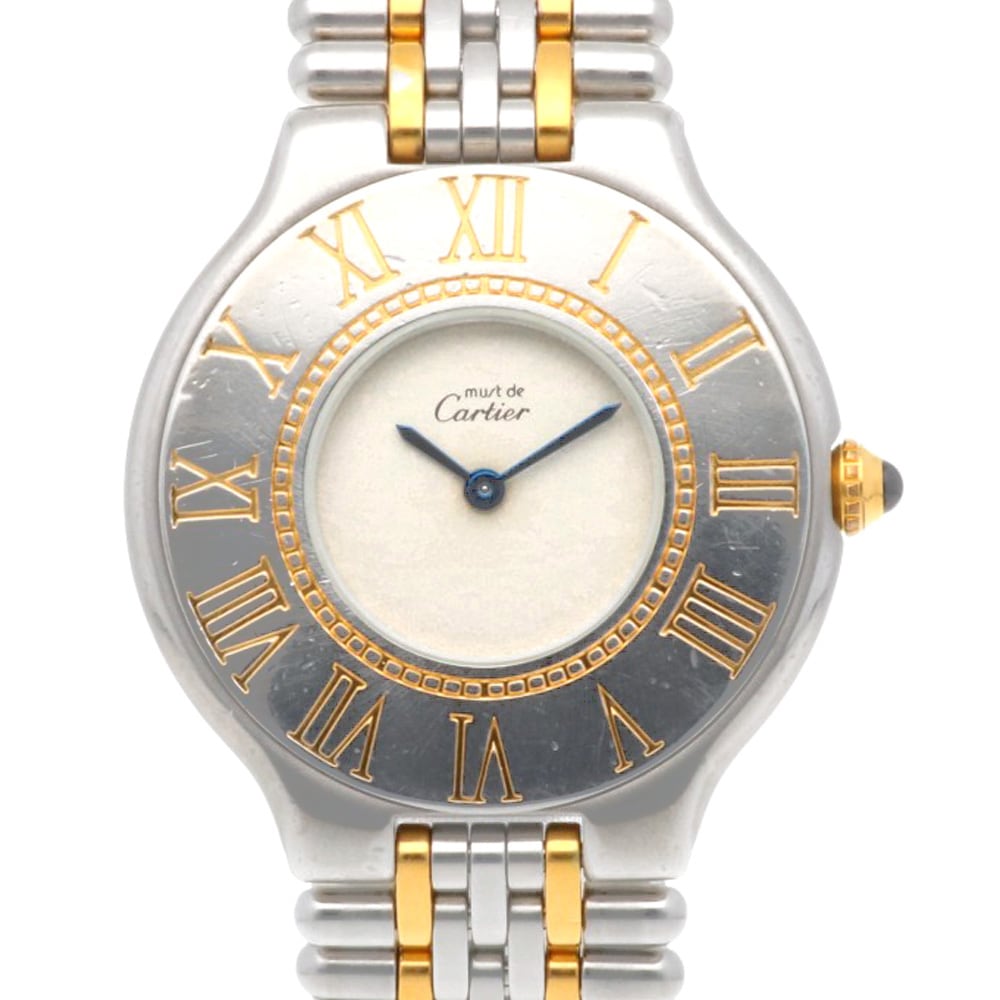 カルティエ マスト21 腕時計 ステンレススチール クオーツ 1年保証 CARTIER 中古