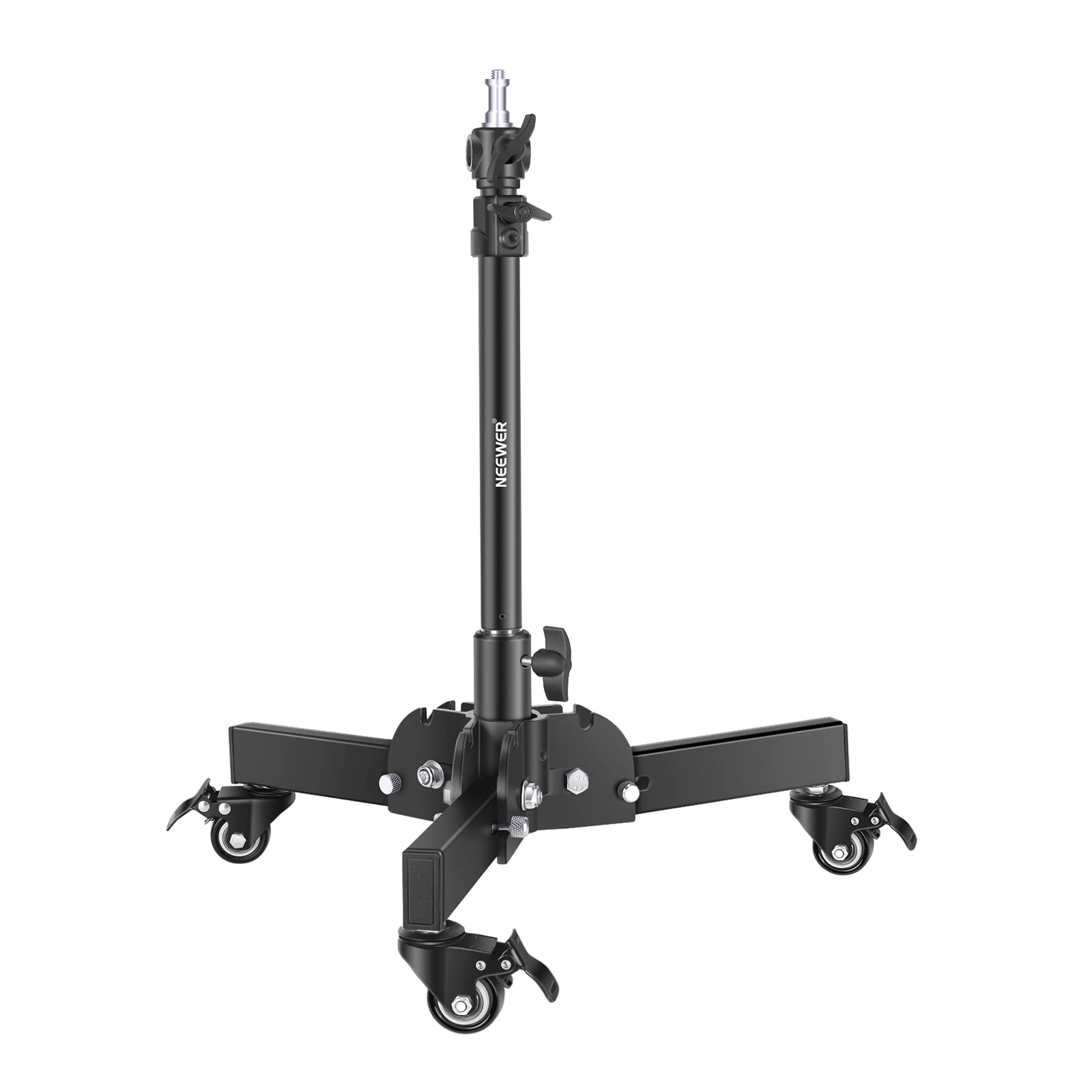 NEEWER 耐荷重ライトスタンド 折りたたみ式三脚スタンド（最大高さ2.4ft） キャスター付き 低角度/卓上撮影用 写真ライトスタンド ソフトボックスモノライトとその他の写真機材に対応