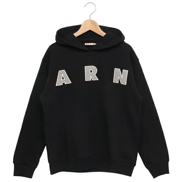 パーカー フーディー 子供服 ロゴワッペン付き レディース 大人も可 ブラック グレー キッズ M01266 M00V0 0M90D