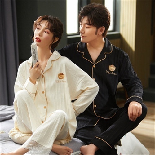 2024春新商品ペアパジャマ カップル ペア ルームウェア 結婚祝い プレゼント カップル ペア パジャマ 冬 ギフト 上下 セット 部屋着 パジャマ ペア 長袖 ペアルック カップル おそろい プレ