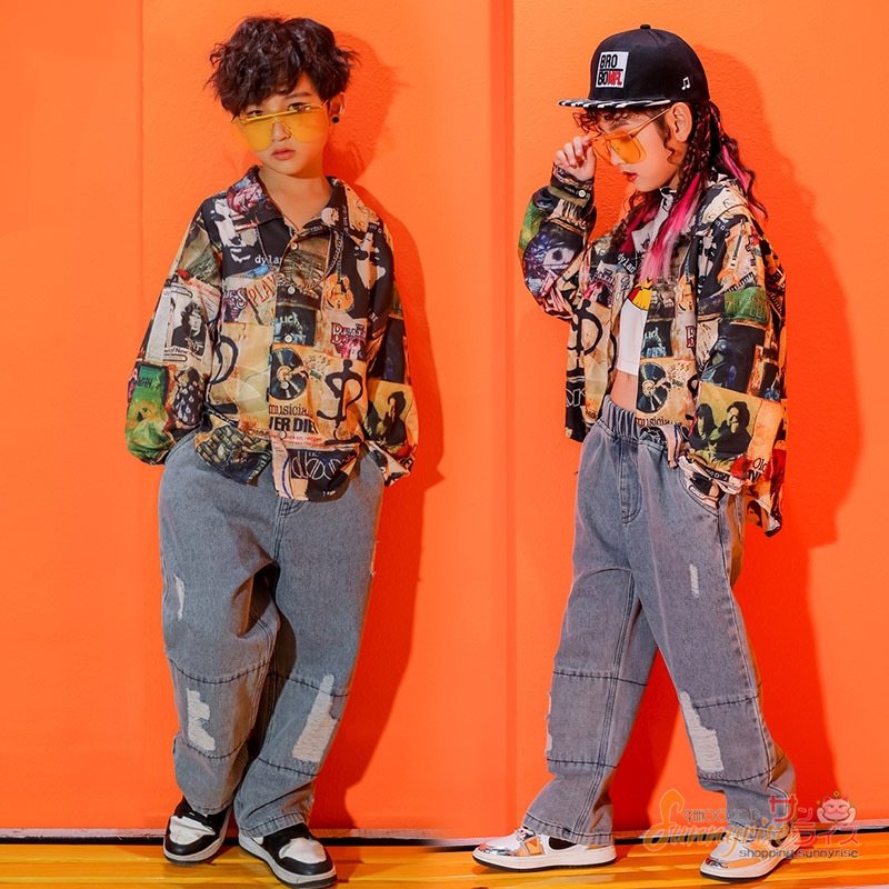 ダンス キッズ 子供服 派手 トップス ヒップホップ シャツ キッズダンス衣装 衣装 男 かっこいい ダンス 良質 Www Quartzhotel Mx