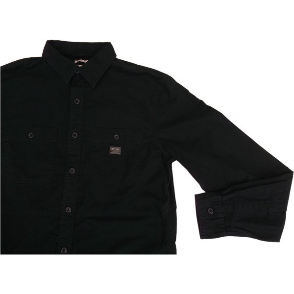 LA直輸入 デニム＆サプライ メンズ 長袖 コットン シャツ ブラック cotton shirts ラルフ 038