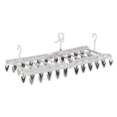 他サイト： ボーっと干してないもん64 ピンチハンガー 64ピンチ ホワイトの商品画像