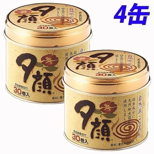 蚊取り線香 夕顔 30巻入4缶