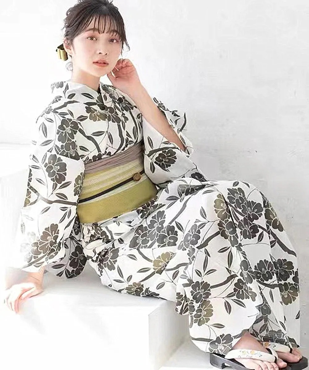 【急速発送】着物浴衣女性純綿伝統様式レトロ撮影観光服秋の万能アイテム