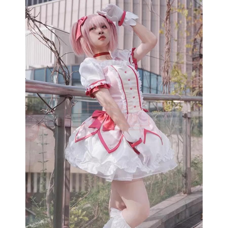 魔法少女まどかマギカ 鹿目まどか コスプレ衣装 靴 コスチューム 演出服 アニメ ゲーム ハロウィン cos 変装