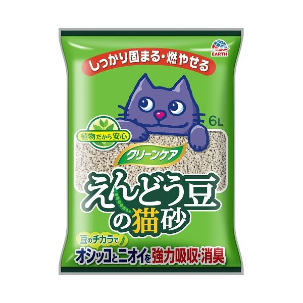 （まとめ）クリーンケア えんどう豆の猫砂 （ペット用品）(×5セット)
