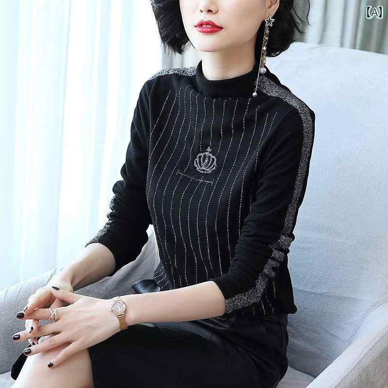 レディース シャツ ブラウス 起毛 ハイネック 長袖 アーバン ノーブル スタイリッシュ ショッピング オフィス コーデ