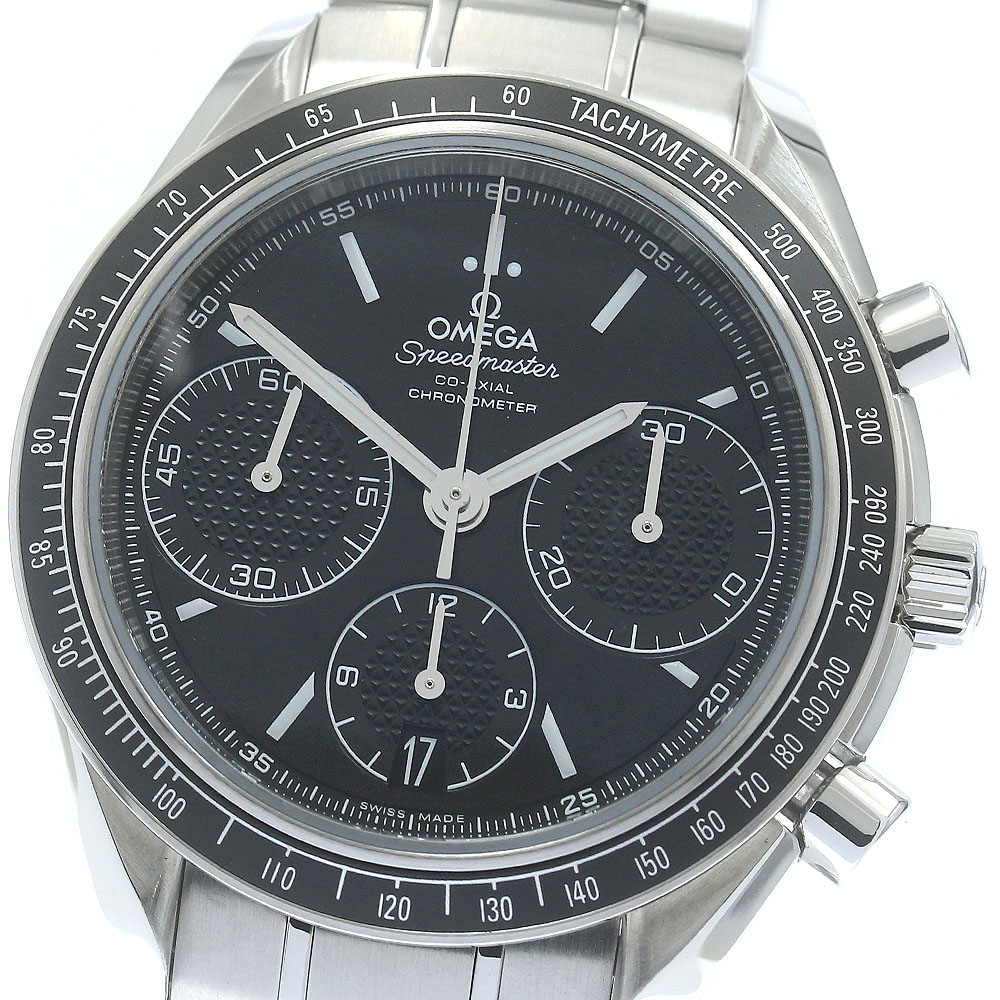 オメガ OMEGA 326.30.40.50.01.001 スピードマスター レーシング デイト クロノグラフ 自動巻き メンズ 美品 保証書付き_867533【中古】