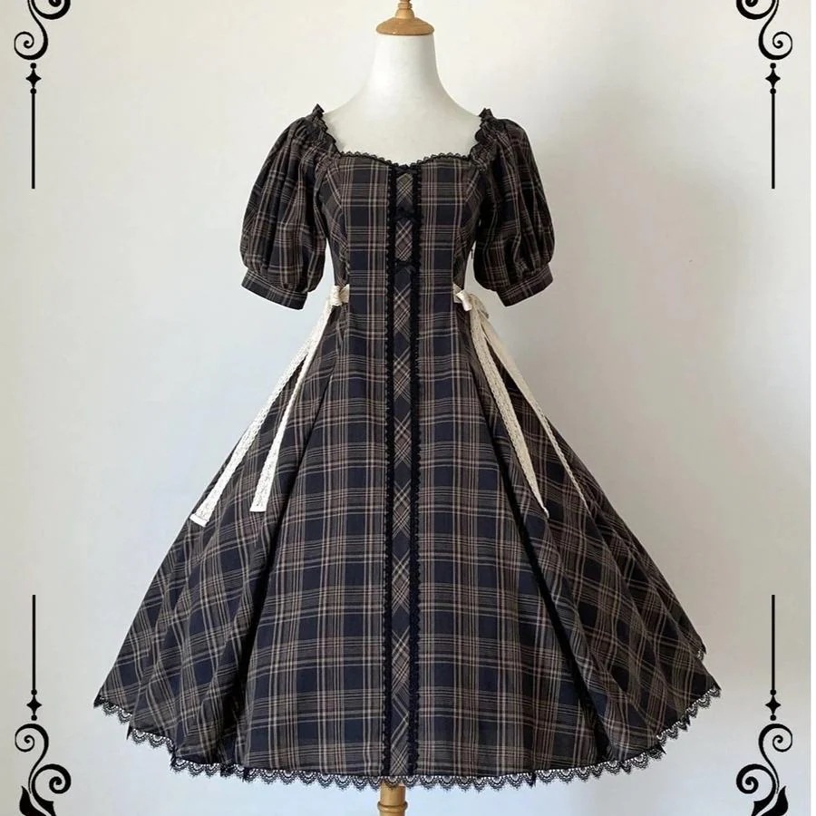 ドレス ドレス ロングワンピ 量産型 地雷型 お嬢様 韓国 原宿系 ゴスロリ ゴシック ロリータ 切替 異素材 韓国 無地 セーラー襟 秋 秋 長袖 ロング おしゃれ 可愛い ドレス